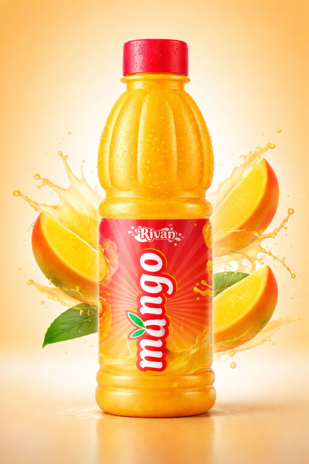 A wooden spoon full of orange spice.